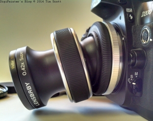 Closeup lens, Super wide converter, double glass Macro setup